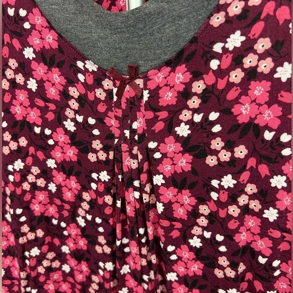 Rene Rofe - 4/$98 - ‘Burgundy Pink Garden’ sleepshirt. SZ: M, L. NWT - Picture 2 of 3